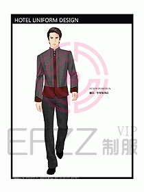 酒店中餐服務(wù)員制服設(shè)計圖1254