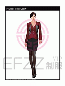 女時尚秋冬職業(yè)裝設計圖654