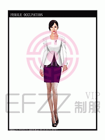 女時尚秋冬職業(yè)裝設(shè)計圖682