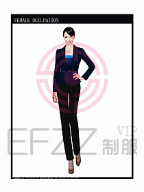 時尚職業(yè)女西服設(shè)計(jì)圖694