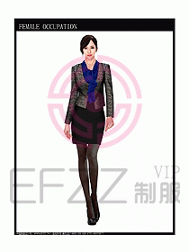 時尚職業(yè)女西服設計圖803