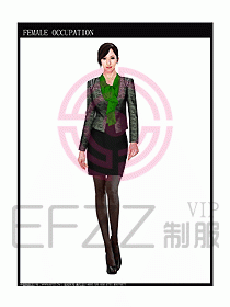 時尚職業(yè)女西服設計圖806