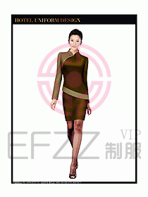 酒店中餐服務(wù)員制服設(shè)計圖1262