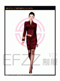 酒店中餐服務員制服設計圖1264