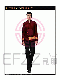 酒店中餐服務員制服設計圖1265