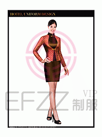 酒店中餐服務(wù)員制服設(shè)計圖1270