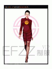 酒店中餐服務(wù)員制服設(shè)計圖1272