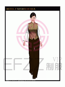 酒店中餐服務(wù)員制服設(shè)計(jì)圖1286