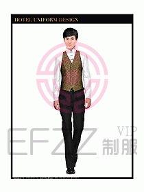 酒店中餐服務(wù)員制服設(shè)計圖1289