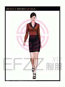 酒店中餐服務員制服設計圖1292