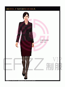 總臺收銀接待制服設(shè)計(jì)圖174