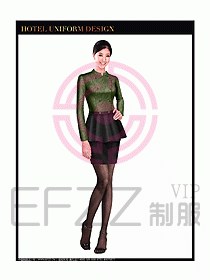 酒店西餐服務(wù)生制服設(shè)計(jì)圖781