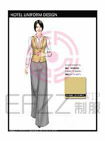 酒店西餐服務生制服設計圖778