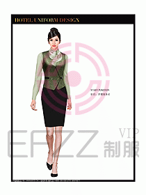 酒店西餐服務(wù)生制服設(shè)計(jì)圖809