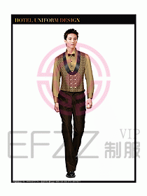 酒店西餐服務(wù)生制服設(shè)計(jì)圖806