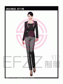 女秋冬職業(yè)裝設計圖908