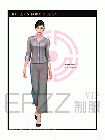 桑拿spa按摩技師制服設(shè)計(jì)圖784