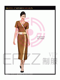 桑拿spa按摩技師制服設計圖782