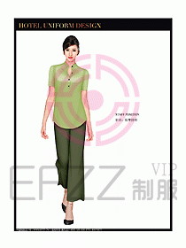 桑拿spa按摩技師制服設(shè)計(jì)圖788