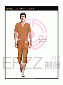 桑拿spa按摩技師制服設(shè)計圖787