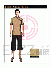 桑拿spa按摩技師制服設(shè)計(jì)圖793