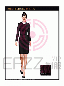 酒店前臺(tái)服務(wù)員制服設(shè)計(jì)圖615