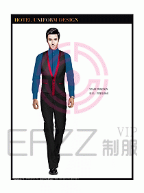酒店西餐服務(wù)員制服設(shè)計(jì)圖822